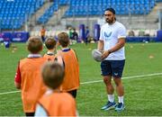 16 August 2023; Leinster player Charlie Ngatai during the Bank of Ireland Leinster rugby summer camp at Energia Park in Dublin. Photo by Piaras Ó Mídheach/Sportsfile