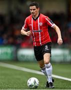 13 August 2023; Ciaran Coll of Derry City during the SSE Airtricity Men's Premier Division match between Derry City and Drogheda United at The Ryan McBride Brandywell Stadium in Derry. Photo by Stephen McCarthy/Sportsfile