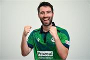 17 August 2023; Andrew Balbirnie during the Cricket Ireland portrait session at Malahide Cricket Club in Dublin. Photo by David Fitzgerald/Sportsfile