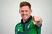17 August 2023; Craig Young during the Cricket Ireland portrait session at Malahide Cricket Club in Dublin. Photo by David Fitzgerald/Sportsfile