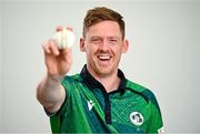 17 August 2023; Craig Young during the Cricket Ireland portrait session at Malahide Cricket Club in Dublin. Photo by David Fitzgerald/Sportsfile