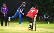 17 August 2023; Sean McNicholl of Leinster Lightning delivers to Tyrone Kane of Munster Reds during the Rario Inter-Provincial Cup match between Munster Reds and Leinster Lightning at The Mardyke in Cork. Photo by Eóin Noonan/Sportsfile