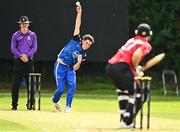 17 August 2023; Sean McNicholl of Leinster Lightning delivers to Ali Frost of Munster Reds during the Rario Inter-Provincial Cup match between Munster Reds and Leinster Lightning at The Mardyke in Cork. Photo by Eóin Noonan/Sportsfile