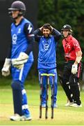 17 August 2023; Simi Singh of Leinster Lightning reacts during the Rario Inter-Provincial Cup match between Munster Reds and Leinster Lightning at The Mardyke in Cork. Photo by Eóin Noonan/Sportsfile