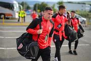 17 August 2023; Jordan McEneff of Derry City before the UEFA Europa Conference League Third Qualifying Round second leg match between Derry City and FC Tobol at Tallaght Stadium in Dublin. Photo by Stephen McCarthy/Sportsfile