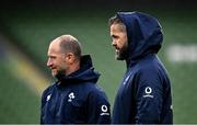 18 August 2023; Head coach Andy Farrell and assistant coach Mike Catt during an Ireland rugby captain's run at the Aviva Stadium in Dublin. Photo by Harry Murphy/Sportsfile