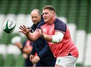 18 August 2023; Tadhg Furlong during an Ireland rugby captain's run at the Aviva Stadium in Dublin. Photo by Harry Murphy/Sportsfile