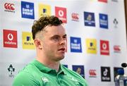 18 August 2023; James Ryan during an Ireland rugby media conference at the Aviva Stadium in Dublin. Photo by Harry Murphy/Sportsfile
