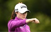 18 August 2023; Leona Maguire of Ireland during day two of the ISPS HANDA World Invitational presented by AVIV Clinics 2023 at Galgorm Castle Golf Club in Ballymena, Antrim. Photo by Ramsey Cardy/Sportsfile
