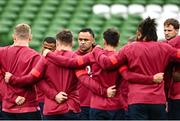 18 August 2023; Billy Vunipola, centre, during the England rugby captain's run at the Aviva Stadium in Dublin. Photo by Harry Murphy/Sportsfile