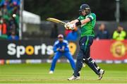 18 August 2023; Ireland batter Barry McCarthy during match one of the Men's T20 International series between Ireland and India at Malahide Cricket Ground in Dublin. Photo by Seb Daly/Sportsfile