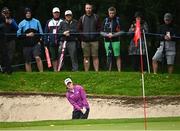 18 August 2023; Leona Maguire of Ireland plays out of the bunker on the 7th hole during day two of the ISPS HANDA World Invitational presented by AVIV Clinics 2023 at Galgorm Castle Golf Club in Ballymena, Antrim. Photo by Ramsey Cardy/Sportsfile