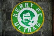 18 August 2023; A Kerry FC mural is seen before the Sports Direct Men’s FAI Cup Second Round match between Kerry FC and Drogheda United at Mounthawk Park in Tralee, Kerry. Photo by Michael P Ryan/Sportsfile