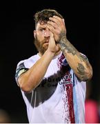 18 August 2023; Gary Deegan of Drogheda United after his side's victory in the Sports Direct Men’s FAI Cup Second Round match between Kerry FC and Drogheda United at Mounthawk Park in Tralee, Kerry. Photo by Michael P Ryan/Sportsfile