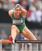 19 August 2023; Kate O’Connor of Ireland competes in the 100m hurdles of the Women's Heptathlon during day one of the World Athletics Championships at the National Athletics Centre in Budapest, Hungary. Photo by Sam Barnes/Sportsfile