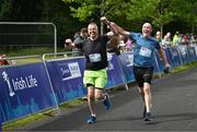 19 August 2023; John Hickey from Kildare, left, and Kieran Byrne from Waterford during the Irish Life Race Series– Frank Duffy 10 Mile at Phoenix Park in Dublin. Photo by Piaras Ó Mídheach/Sportsfile