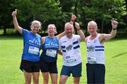 19 August 2023; Runners from Celbridge AC in Kildare, from left, Catriona Molloy, Sue Smith, Alan Scott and Pat Dowling after the Irish Life Race Series– Frank Duffy 10 Mile at Phoenix Park in Dublin. Photo by Piaras Ó Mídheach/Sportsfile
