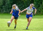 12 August 2023; Action from Fethard, Tipperary, and Clann Na nGael, Westmeath, in the senior competition at the 2023 currentaccount.ie All-Ireland Club 7s tournament at Naomh Mearnóg GAA Club in Malahide, Dublin. Photo by Piaras Ó Mídheach/Sportsfile