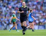 13 August 2023; Referee Shane Curley during the 2023 TG4 LGFA All-Ireland Senior Championship Final match between Dublin and Kerry at Croke Park in Dublin. Photo by Piaras Ó Mídheach/Sportsfile