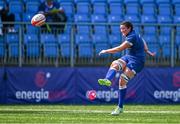 19 August 2023; Hannah O'Connor of Leinster kicks a conversion during the Vodafone Women’s Interprovincial Championship match between Leinster and Ulster at Energia Park in Dublin. Photo by Ben McShane/Sportsfile