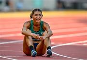 19 August 2023; Sophie O'Sullivan of Ireland after competing in the women's 1500m during day one of the World Athletics Championships at the National Athletics Centre in Budapest, Hungary. Photo by Sam Barnes/Sportsfile