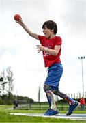 19 August 2023; Sean Lynch competes in the shotput event during the Para Athletic South East Games at Waterford Regional Sports Centre in Waterford. Photo by Eóin Noonan/Sportsfile