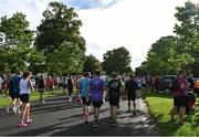19 August 2023; Runners make their way to the start of the Irish Life Race Series – Frank Duffy 10 Mile at Phoenix Park in Dublin. Photo by Piaras Ó Mídheach/Sportsfile