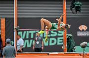 19 August 2023; Kate O’Connor of Ireland, competes in high jump event of the women's Heptathlon during day one of the World Athletics Championships at the National Athletics Centre in Budapest, Hungary. Photo by Sam Barnes/Sportsfile