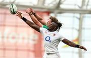 19 August 2023; Cian Prendergast of Ireland and Maro Itoje of England compete for possession in the lineout during the Bank of Ireland Nations Series match between Ireland and England at Aviva Stadium in Dublin. Photo by Ramsey Cardy/Sportsfile