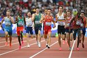 19 August 2023; Luke McCann of Ireland, third from left, competes in the men's 1500m during day one of the World Athletics Championships at the National Athletics Centre in Budapest, Hungary. Photo by Sam Barnes/Sportsfile