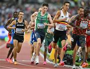 19 August 2023; Luke McCann of Ireland, centre, competes in the men's 1500m during day one of the World Athletics Championships at the National Athletics Centre in Budapest, Hungary. Photo by Sam Barnes/Sportsfile