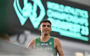 19 August 2023; Andrew Coscoran of Ireland reacts after finishing sixth in the men's 1500m during day one of the World Athletics Championships at the National Athletics Centre in Budapest, Hungary. Photo by Sam Barnes/Sportsfile