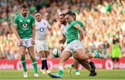 19 August 2023; James Lowe of Ireland during the Bank of Ireland Nations Series match between Ireland and England at Aviva Stadium in Dublin. Photo by Ramsey Cardy/Sportsfile