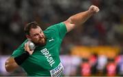 19 August 2023; Darlan Romani of Brazil competes in the men's shot put final during day one of the World Athletics Championships at the National Athletics Centre in Budapest, Hungary. Photo by Sam Barnes/Sportsfile