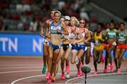 19 August 2023; Camilla Richardsson of Finland leads the women's 10,000m final during day one of the World Athletics Championships at the National Athletics Centre in Budapest, Hungary. Photo by Sam Barnes/Sportsfile