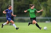 19 August 2023; Karen Duggan of Peamount United  in action against Mia Dodd of Bohemians during the SSE Airtricity Women's Premier Division match between Peamount United and Bohemians at PRL Park in Greenogue, Dublin. Photo by Stephen Marken/Sportsfile