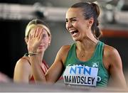 20 August 2023; Sharlene Mawdsley of Ireland celebrates after qualifying for the women's 400m semi-final during day two of the World Athletics Championships at National Athletics Centre in Budapest, Hungary. Photo by Sam Barnes/Sportsfile