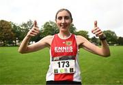 20 August 2023; Dee Grady of Ennis Track AC, after winning the Peugeot Race Series Cork City 10 Mile at Cork City in Cork. Photo by Eóin Noonan/Sportsfile