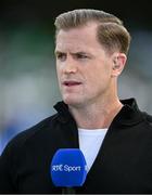 19 August 2023; RTÉ rugby analyst Jamie Heaslip before the Bank of Ireland Nations Series match between Ireland and England at Aviva Stadium in Dublin. Photo by Brendan Moran/Sportsfile