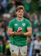 19 August 2023; Cian Prendergast of Ireland after the Bank of Ireland Nations Series match between Ireland and England at the Aviva Stadium in Dublin. Photo by Harry Murphy/Sportsfile
