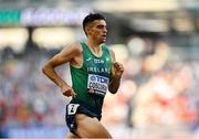 20 August 2023; Andrew Coscoran of Ireland competes in the men's 1500m semi-final during day two of the World Athletics Championships at National Athletics Centre in Budapest, Hungary. Photo by Sam Barnes/Sportsfile