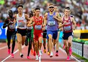 20 August 2023; Josh Kerr of Great Britain, second right, competes in the men's 1500m semi-final during day two of the World Athletics Championships at National Athletics Centre in Budapest, Hungary. Photo by Sam Barnes/Sportsfile