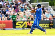 20 August 2023; India batter Shivam Dube during match two of the Men's T20 International series between Ireland and India at Malahide Cricket Ground in Dublin. Photo by Seb Daly/Sportsfile