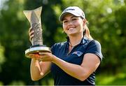 20 August 2023; Alexa Pano of USA after winning the ladies event at the ISPS HANDA World Invitational presented by AVIV Clinics 2023 at Galgorm Castle Golf Club in Ballymena, Antrim. Photo by Ramsey Cardy/Sportsfile