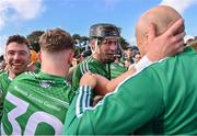 20 August 2023; Naomh Éanna captain Conor McDonald celebrates after his side's victory in the Wexford County Senior Hurling Championship final match between Naomh Éanna and Oylegate-Glenbrien at Chadwicks Wexford Park in Wexford. Photo by Piaras Ó Mídheach/Sportsfile