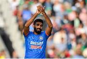 20 August 2023; Jasprit Bumrah of India during match two of the Men's T20 International series between Ireland and India at Malahide Cricket Ground in Dublin. Photo by Seb Daly/Sportsfile