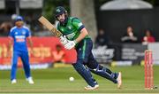 20 August 2023; Ireland batter Andrew Balbirnie during match two of the Men's T20 International series between Ireland and India at Malahide Cricket Ground in Dublin. Photo by Seb Daly/Sportsfile