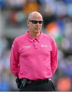 20 August 2023; Umpire Roland Black before match two of the Men's T20 International series between Ireland and India at Malahide Cricket Ground in Dublin. Photo by Seb Daly/Sportsfile