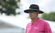 20 August 2023; Umpire Roland Black before match two of the Men's T20 International series between Ireland and India at Malahide Cricket Ground in Dublin. Photo by Seb Daly/Sportsfile