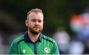 20 August 2023; Ireland captain Paul Stirling before match two of the Men's T20 International series between Ireland and India at Malahide Cricket Ground in Dublin. Photo by Seb Daly/Sportsfile